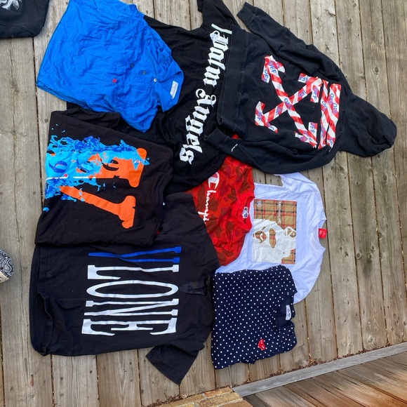 Lot of 7 Designer Clothing Items Small - Burberry, Bape, Palm Angels, Vlone - Picture 3 of 3